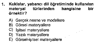 INO402U İng. Öğretmenliğinde Öğretim Teknolojileri Ve Materyal Tasarımı 2 çıkmış sınav sorusu 1