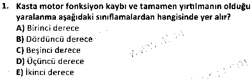 SPB4006 Spor Sakatlıklarından Korunma ve Rehabilitasyon çıkmış sınav sorusu 1