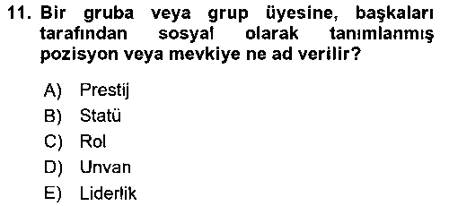 SAG110U Sağlık İşletmelerinde Davranış çıkmış sınav sorusu 3