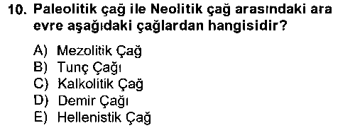 TAR116U Genel Uygarlık Tarihi çıkmış sınav sorusu 2