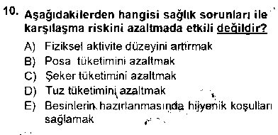 OKO201U Anne Ve Çocuk Beslenmesi çıkmış sınav sorusu 2