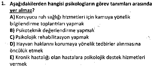 SAG3012 Sağlık Ekibi çıkmış sınav sorusu 1