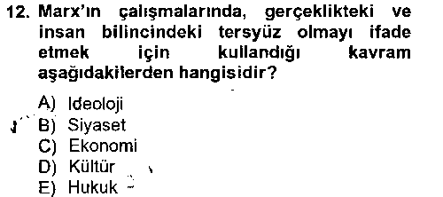 SOS201U Klasik Sosyoloji Tarihi çıkmış sınav sorusu 3