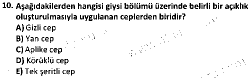 TMT2005 Temel Dikim Teknikleri 1 çıkmış sınav sorusu 2
