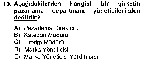 MAI102U Marka ve Yönetimi çıkmış sınav sorusu 2