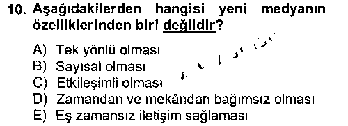 ILT110U Uluslararası İletişim çıkmış sınav sorusu 1