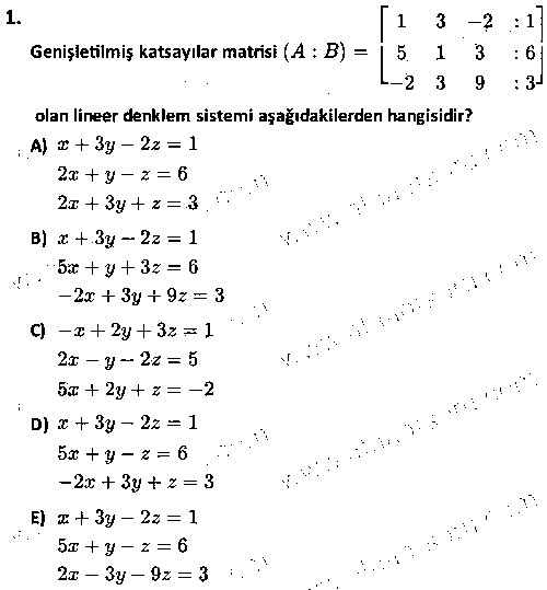İŞL1006 Matematik 2 çıkmış sınav sorusu 1