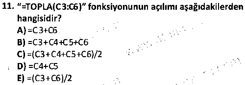 SOH1008 Sosyal Hizmette Bilişim Teknolojileri çıkmış sınav sorusu 3