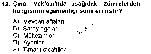 TAR204U Osmanlı Tarihi (1566-1789) çıkmış sınav sorusu 3