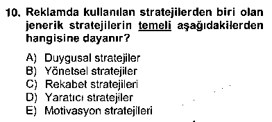 MAI208U Reklamda Yaratıcılık ve Yazarlık çıkmış sınav sorusu 2