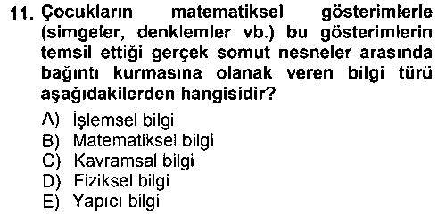 OKO301U Okulöncesinde Matematik Eğitimi çıkmış sınav sorusu 3
