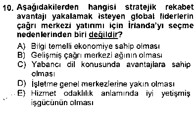 CMH101U Çağrı Merkezi Yönetimi 1 çıkmış sınav sorusu 2