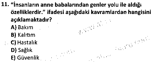 CGE2012 Çocuk Gelişimi Uygulamaları çıkmış sınav sorusu 3