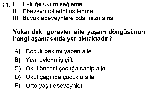 SHZ306U Aile Ve Çocukla Sosyal Hizmet çıkmış sınav sorusu 3