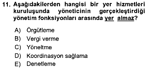HIS206U Yer Hizmetleri Yönetimi çıkmış sınav sorusu 3
