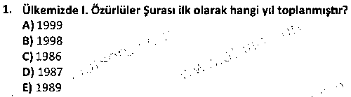 SPB3005 Engelliler İçin Beden Eğitimi ve Spor çıkmış sınav sorusu 1