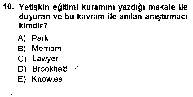 OKO407U Öğretmenlikte Mesleki Gelişim çıkmış sınav sorusu 2