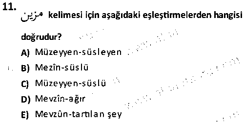 TAR1009 Osmanlı Türkçesi 1 çıkmış sınav sorusu 3