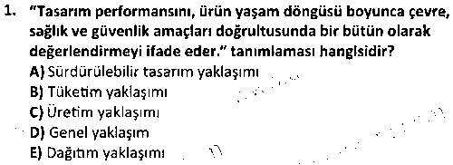 TMT3004 Moda ve Ürün Geliştirme çıkmış sınav sorusu 1