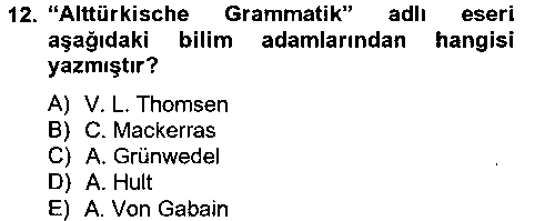 TDE202U Uygur Türkçesi çıkmış sınav sorusu 3