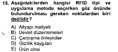 LOJ202U Lojistikte Teknoloji Kullanımı çıkmış sınav sorusu 3