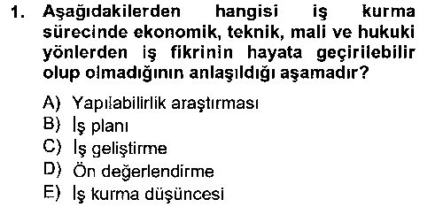 ISY202U İş Planı çıkmış sınav sorusu 1