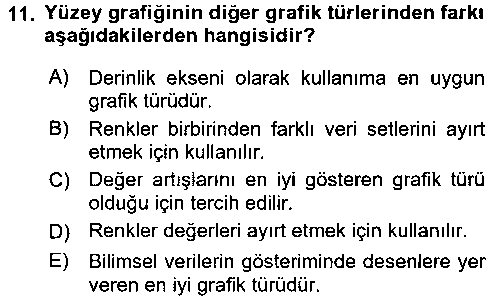 YBS203U İşlem Tabloları çıkmış sınav sorusu 2