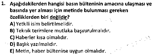 HIT3003 Halkla İlişkiler Yazarlığı çıkmış sınav sorusu 1