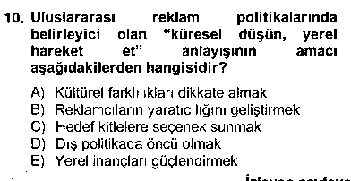 ILT402U Küreselleşme ve Kültürlerarası İletişim çıkmış sınav sorusu 2