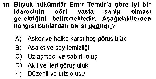 TAR232U Türk Kültürü Ve Tarihine Giriş çıkmış sınav sorusu 2
