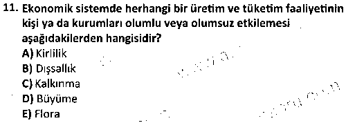 YER2004 Çevre Politikaları çıkmış sınav sorusu 3