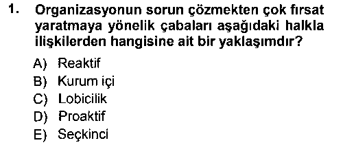 HIT203U Halkla İlişkiler Yönetimi çıkmış sınav sorusu 1