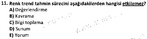 TMT1010 Renk Bilgisi çıkmış sınav sorusu 3