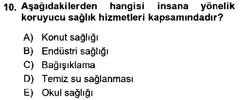 SAG104U Temel Sağlık Ve Hastalık Bilgisi çıkmış sınav sorusu 2