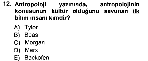 SOS203U Sosyal Antropoloji çıkmış sınav sorusu 2
