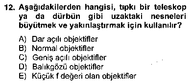 FOT204U Optik Bakış çıkmış sınav sorusu 3