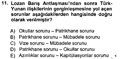 ULI403U Türk Dış Politikası 1 çıkmış sınav sorusu 3