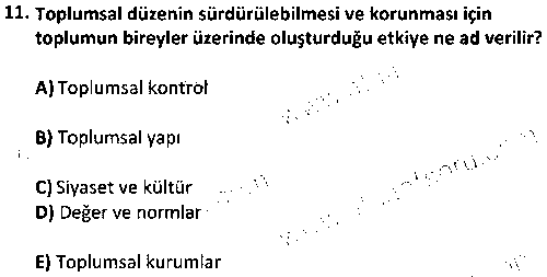 FOT1003 Sosyolojiye Giriş çıkmış sınav sorusu 3