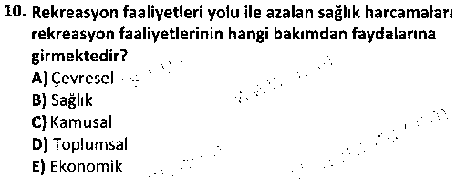 Rekreasyonda Program Geliştirme ve Planlama çıkmış sınav sorusu 2