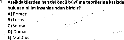 BS2007 Makro iktisat çıkmış sınav sorusu 1