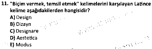 TMT1008 Çağdaş Sanat Akımları ve Moda çıkmış sınav sorusu 3