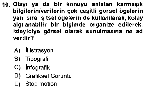 GIT206U Dijital Görüntüleme İşleme Yöntemleri çıkmış sınav sorusu 2