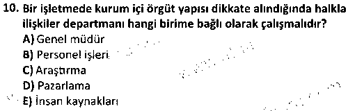 SOH2003 İletişim ve Halkla İlişkiler çıkmış sınav sorusu 2