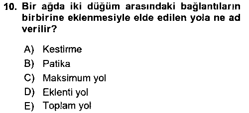YBS308U Sosyal Ağ Analizi çıkmış sınav sorusu 1