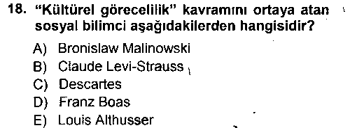 SOS103U Sosyal Bilimlerde Temel Kavramlar çıkmış sınav sorusu 3