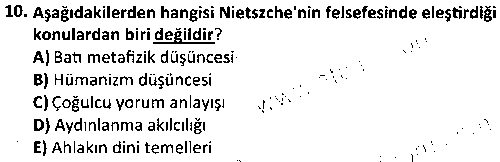 SOS4008 Çağdaş Felsefe Akımları çıkmış sınav sorusu 2