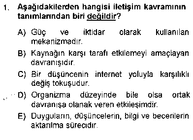 ILT205U Toplum ve İletişim çıkmış sınav sorusu 1