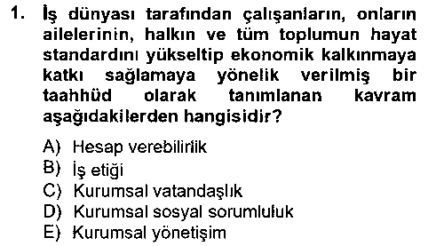HIT206U Kurumsal Sosyal Sorumluluk çıkmış sınav sorusu 1