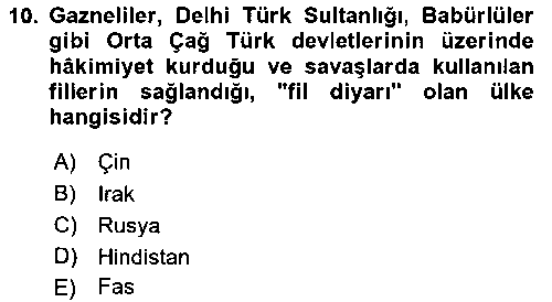 TAR313U Türk Askeri Teşkilat Tarihi çıkmış sınav sorusu 2