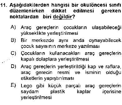 CGE102U Çocuk Gelişiminde Alan Çalışmaları çıkmış sınav sorusu 3
